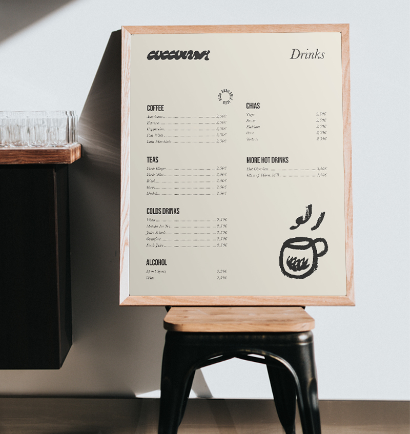 Cuccuma: Menu Board