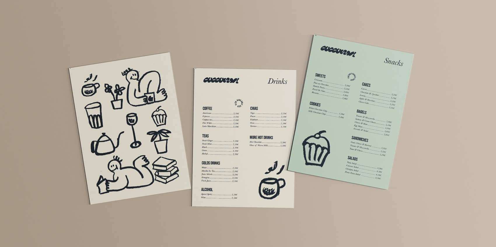 Cuccuma: Menus